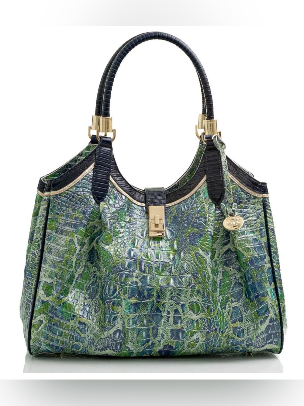 Brahmin Celia Green Viper Mackay Bag Green in Genuine Leather - Picture 15 of 15